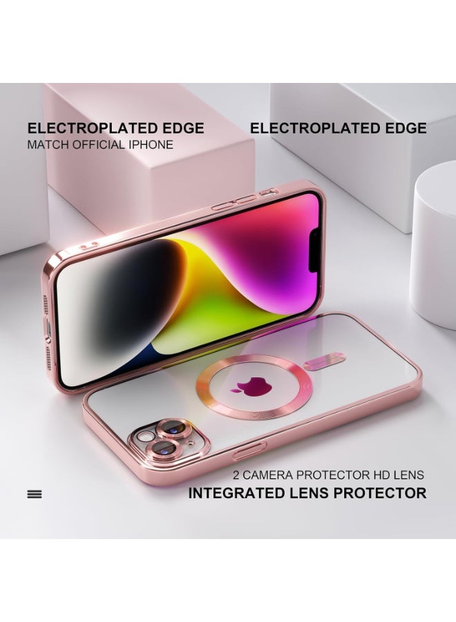 Electroplated Case for iPhone 15 Plus / iphone 14 plus Camera Lens Full Protection, Compatible with MagSafe Wireless Charging, Shockproof Soft TPU Phone Cover - Image 4